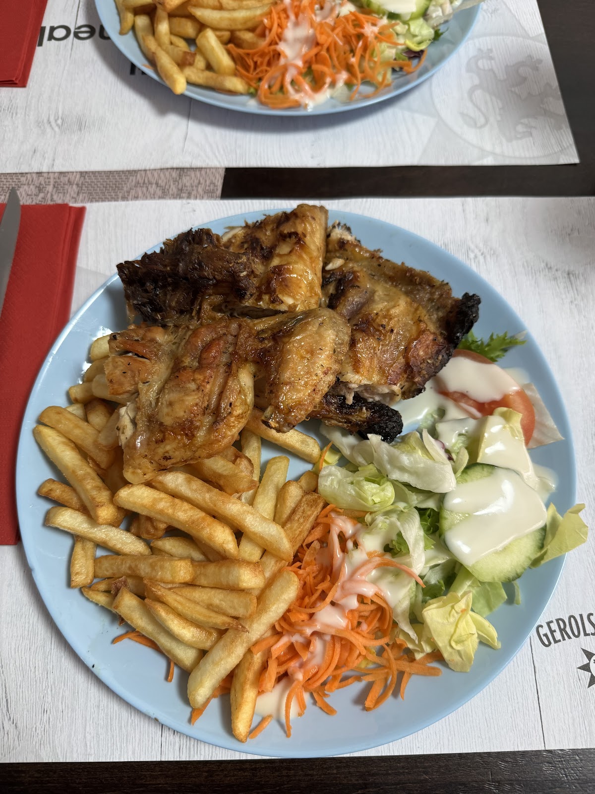Simple plate served at La Poste